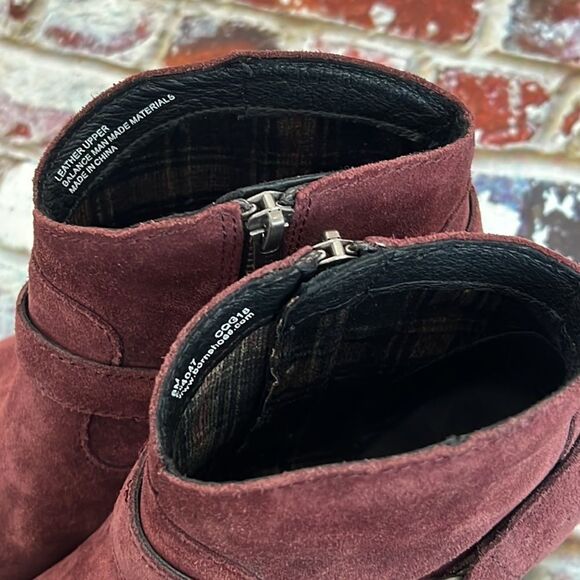 Born brand plum, suede, ankle boot, hand, crafted leather - Picture 5 of 9